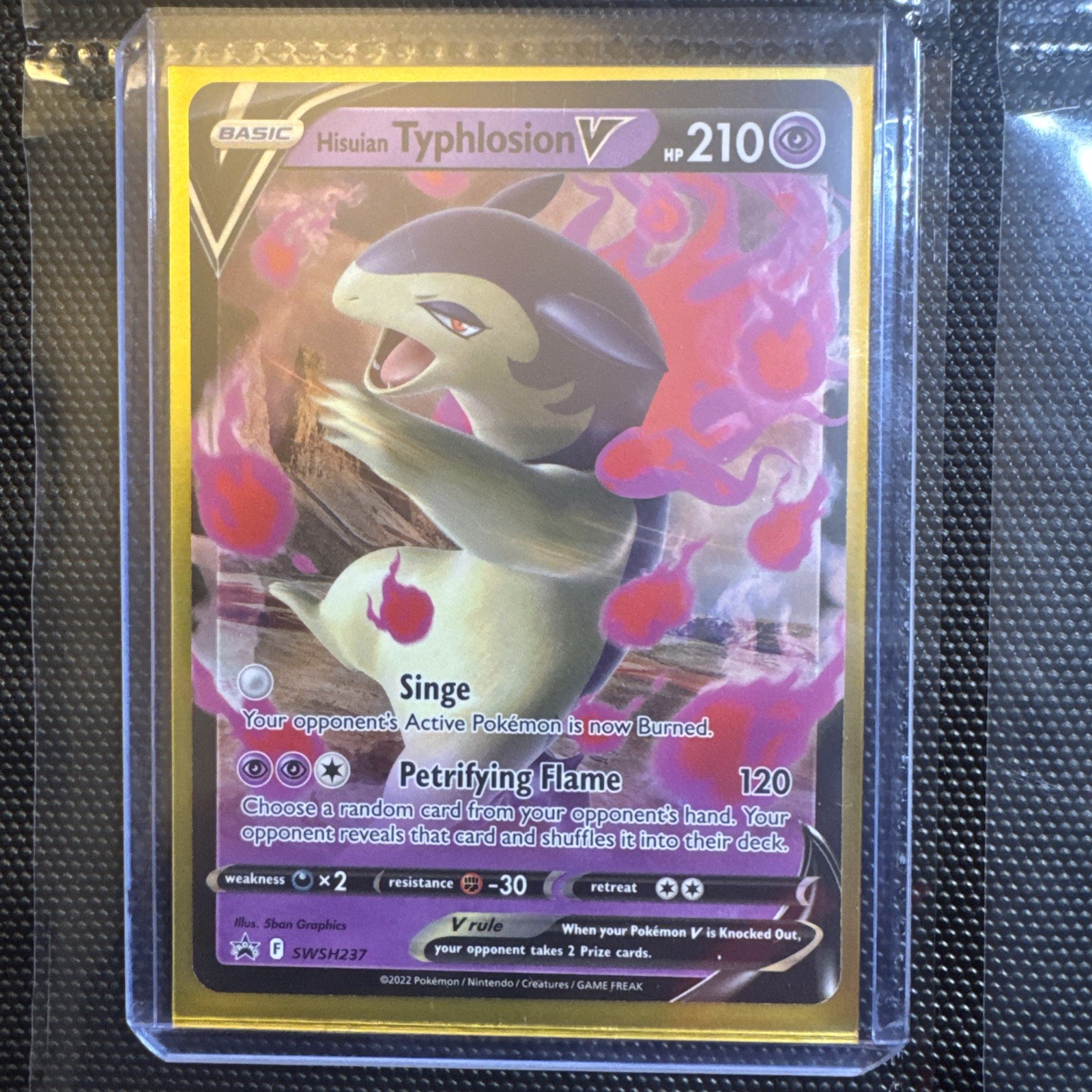 Pokémon TCG Hisuian Typhlosion v SWSH Black Star Promos, Holo Card SWSH237 Mint