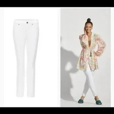 CAbi Style 6073 White Skinny Jeans Size 16