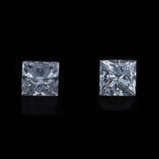 Set of 2 Loose Diamonds - Princess 1.41ctw GIA H SI1-SI2 Pair 1871.43 per carat