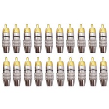 20pcs Adapter Connectors Audio for Audio Speakers/Amplifiers Metal Replacement