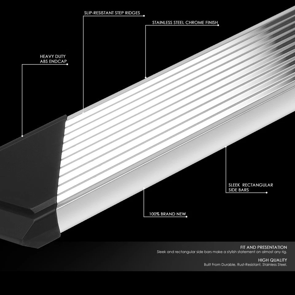 PARA 09-24 DODGE RAM 1500 2500 3500 DOBLE CABINA 6" ESTRIBO PLISADO BARRA Foto 2 de 4