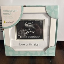 Pearhead Love at First Sight Sonogram Picture White Frame Baby Ultrasound