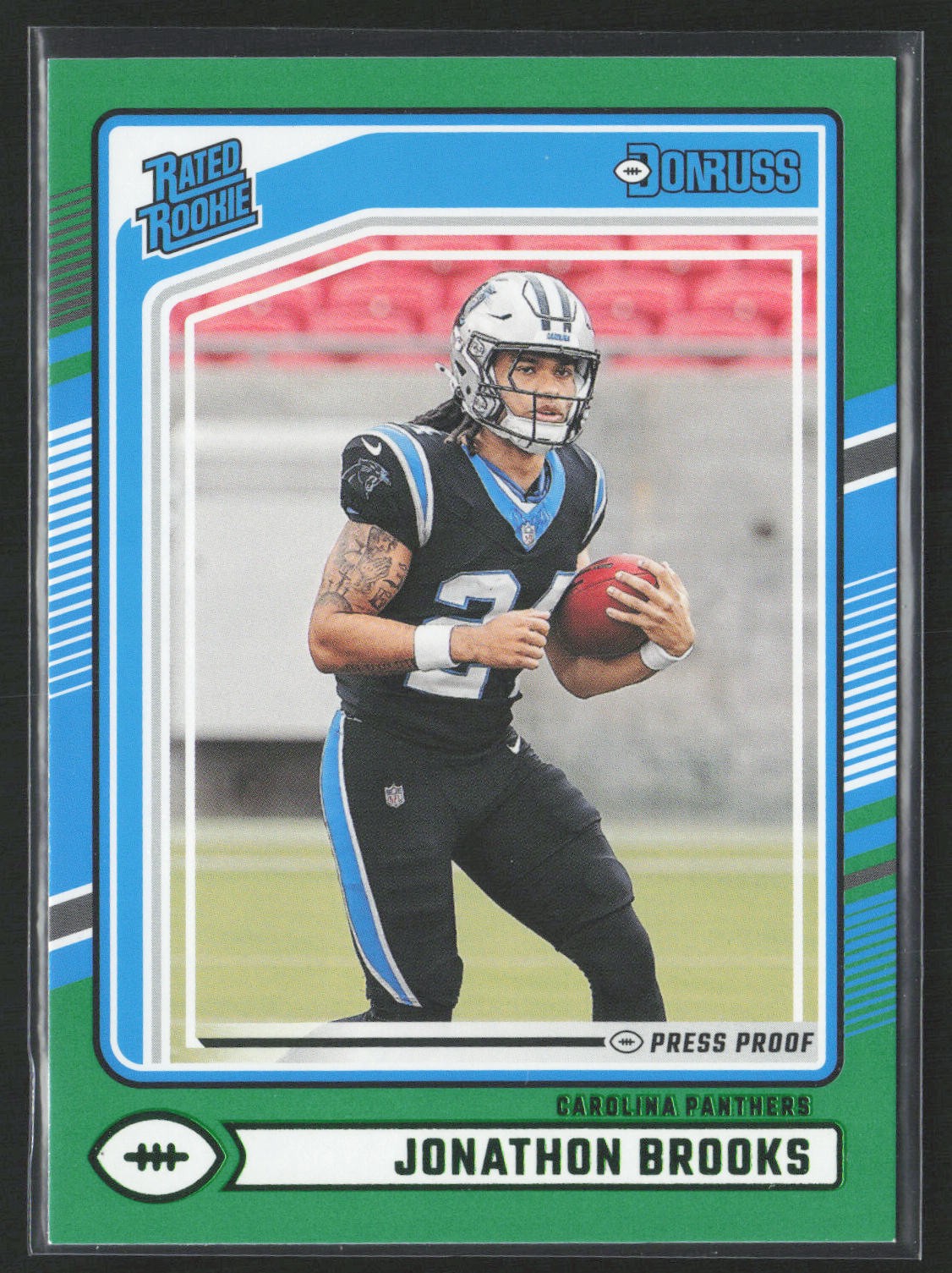 2024 Donruss #354 Jonathon Brooks Press Proof Green