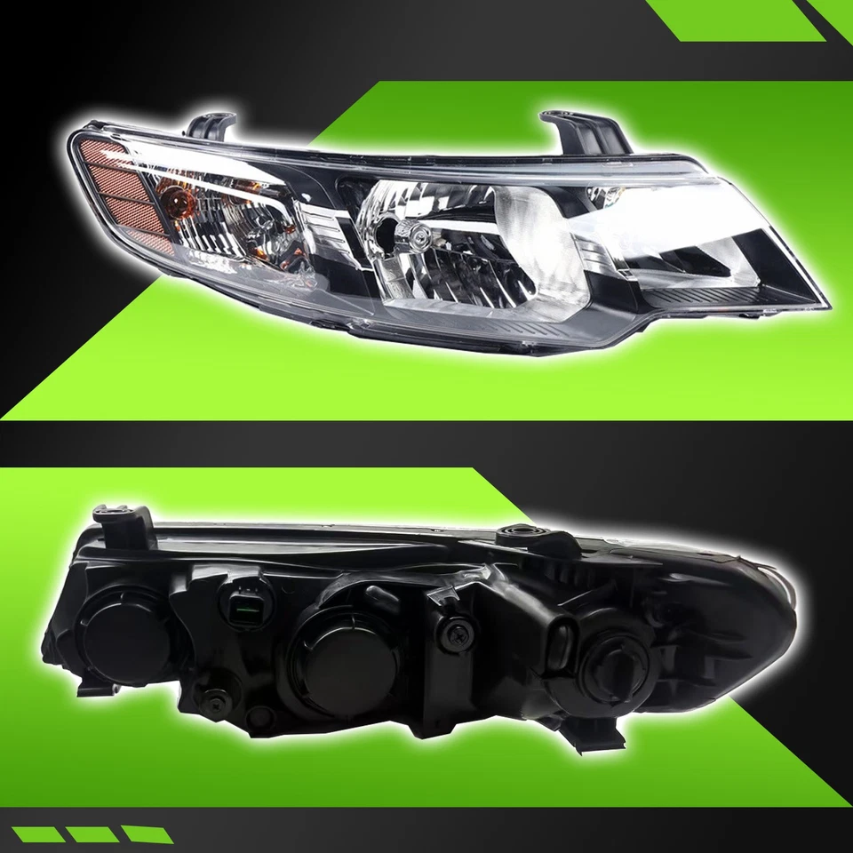 Faros halógenos negros para Kia Forte 2010-2013 faros lado conductor y pasajero Foto 2 de 4