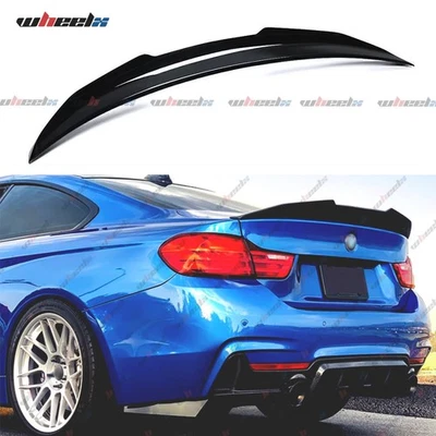 WHEELX GLOSSY BLACK PSM STYLE REAR BOOT LIP SPOILER FOR BMW 4 SERIES F32 COUPE 13-20 UK