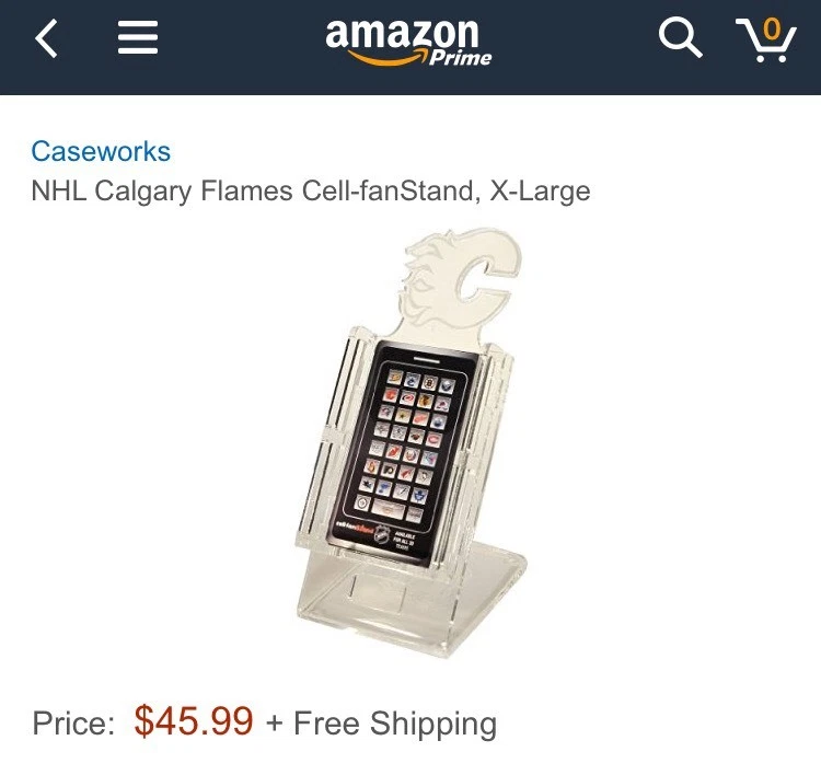 *NUEVO SOPORTE VENTILADOR NHL Calgary Flames para teléfonos celulares iPods tamaño pequeño Foto 3 de 3