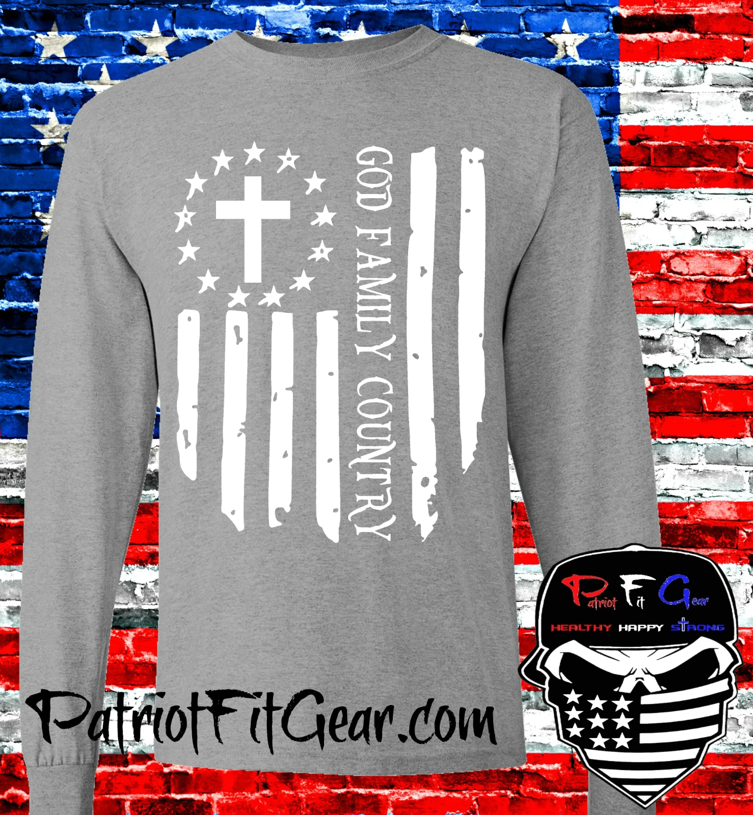 FEAR OF GOD Felpa con cappuccio God Family Country In God We Trust Faith Family Freedom Flag Felpa