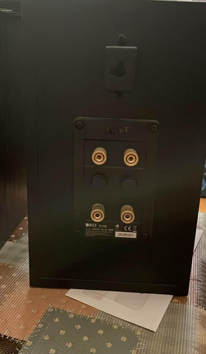 kef q100 bookshelf speakers-Black | eBay