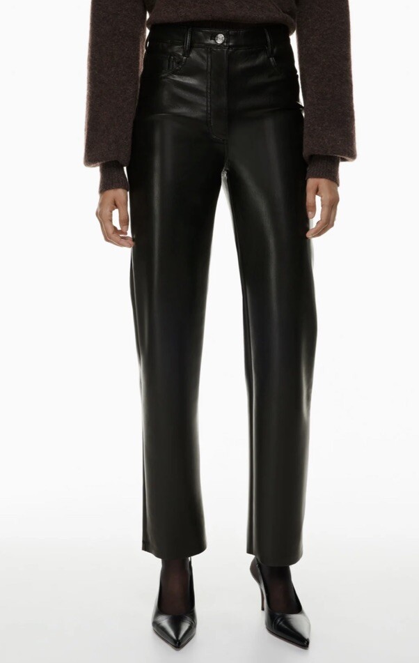 Aritzia Wilfred Melina Faux Leather Pants in Size 0 Black