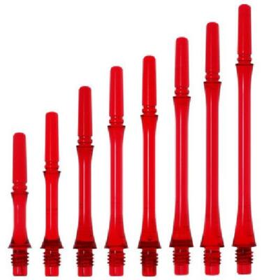 COSMO FIT SHAFT GEAR SLIM-SPINNING DART SHAFTS - CLEAR RED - SET OF 3