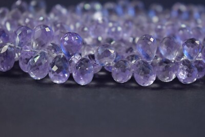 AAA ++ Echte Rosa Amethyst Facettierte Träne Briolette Edelstein Perlen 10 Stck.