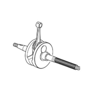 1A02384802 MOTORWELLE KOMPLETT KAT 2 ORIGINAL VESPA 60 ? GT 250 IE NOABS E3 2