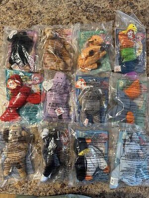1998 McDONALDS TY TEENIE BEANIE BABIES 1-12, COMPLETE SET