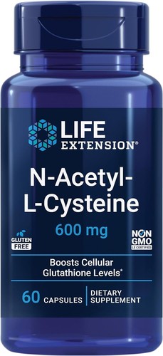 Life Extension N-Acetyl-L-Cysteine (NAC), Immune Response,NAC 600 mg 60 Capsules