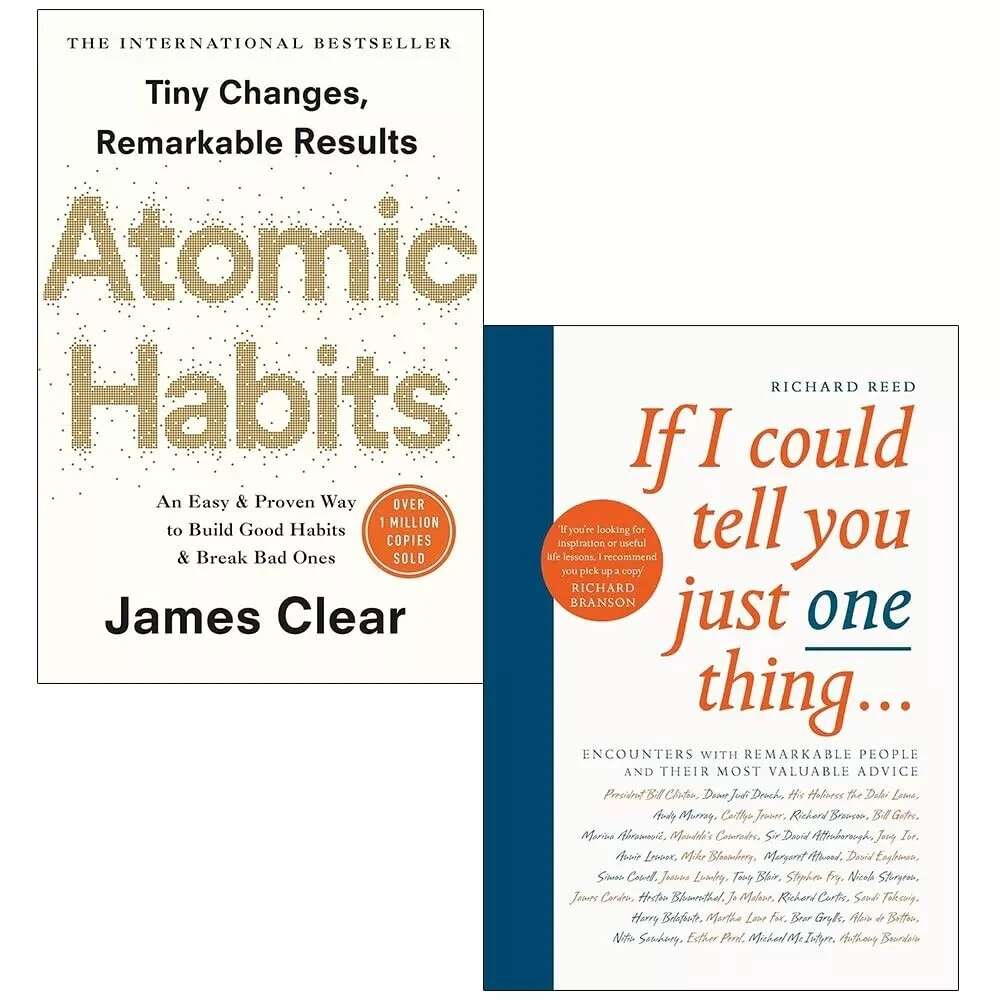 Atomic Habits By James Clear & If I Could Tell You Just One Thing 2 Books Set