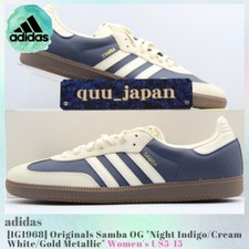 adidas Originals Samba OG Indigo White Gold Metallic IG1968 Women's US5-15 NEW