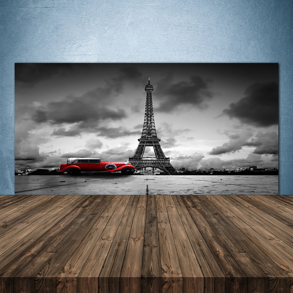 Crédence en verre Tour Eiffel pour illuminer votre plan de travail 140x70cm