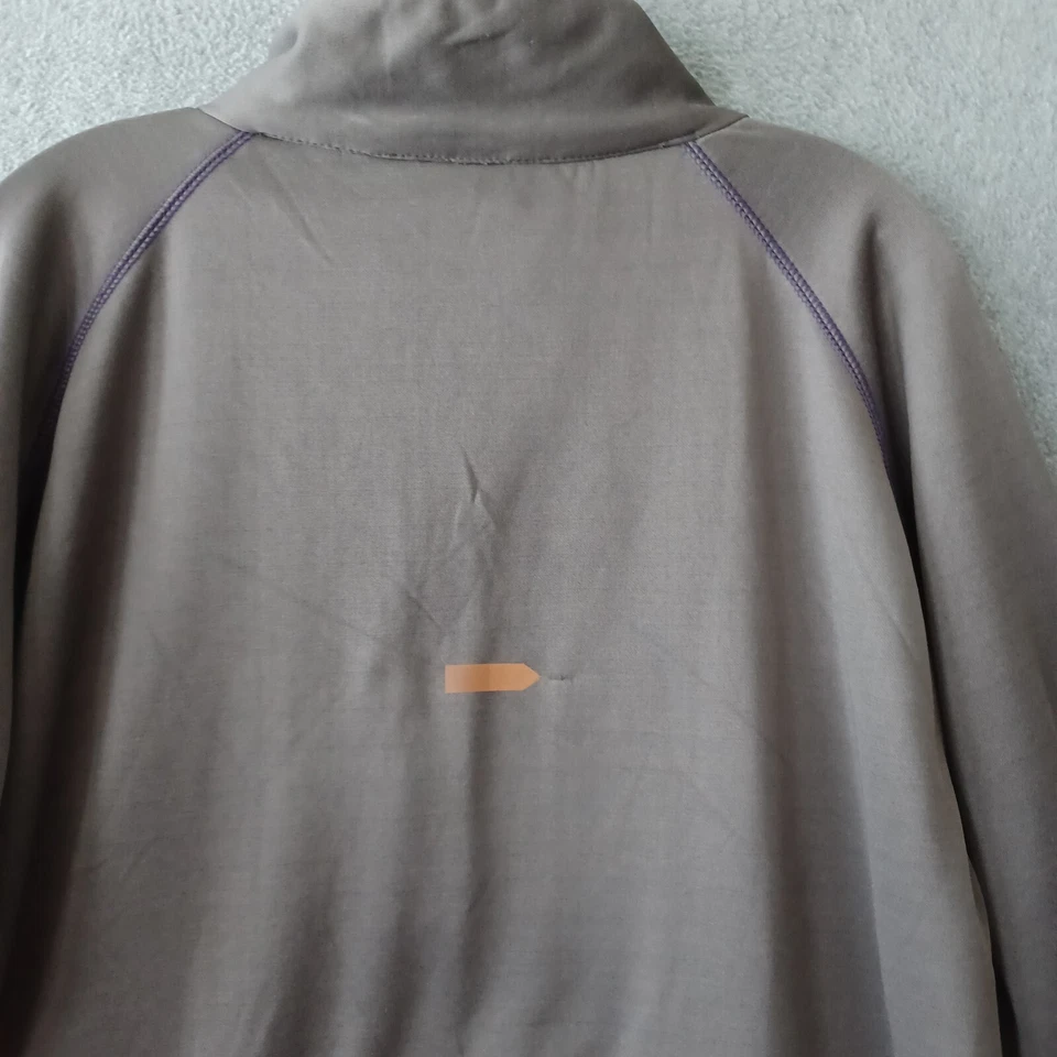 Chaqueta LA Lakers Para Hombres MT Gris Cremallera Completa Manga Larga Cuello Simulado Chaqueta Informal Foto 4 de 4