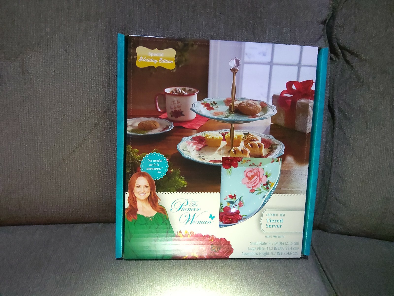 Pioneer Woman Cheerful Rose Tiered Server