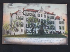 POSTCARD -ST. MARY'S ACADEMY & STAFF- AUSTIN, TEXAS - SENT/G. WIEGAND, ST. LOUIS