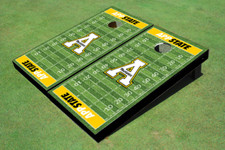 Appalachian State University "A" Yellow Matching Football Field Custom Cornhole