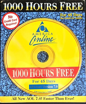 ''BLUE ASPHALT'' America Online Collectible / Install Disc, Vintage AOL CD, v7.0!