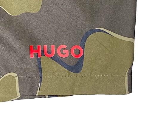 HUGO by HUGO BOSS Swim Trunks Swimsuit Bail Green Camo Print sz L NEW Tags - Picture 4 of 11