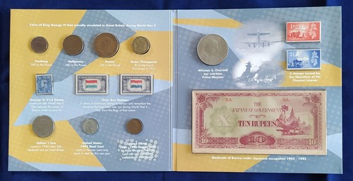 WWII Remembered Coin Stamp Banknote Pack, World War Two (Ref. t7080) - Picture 2 of 5