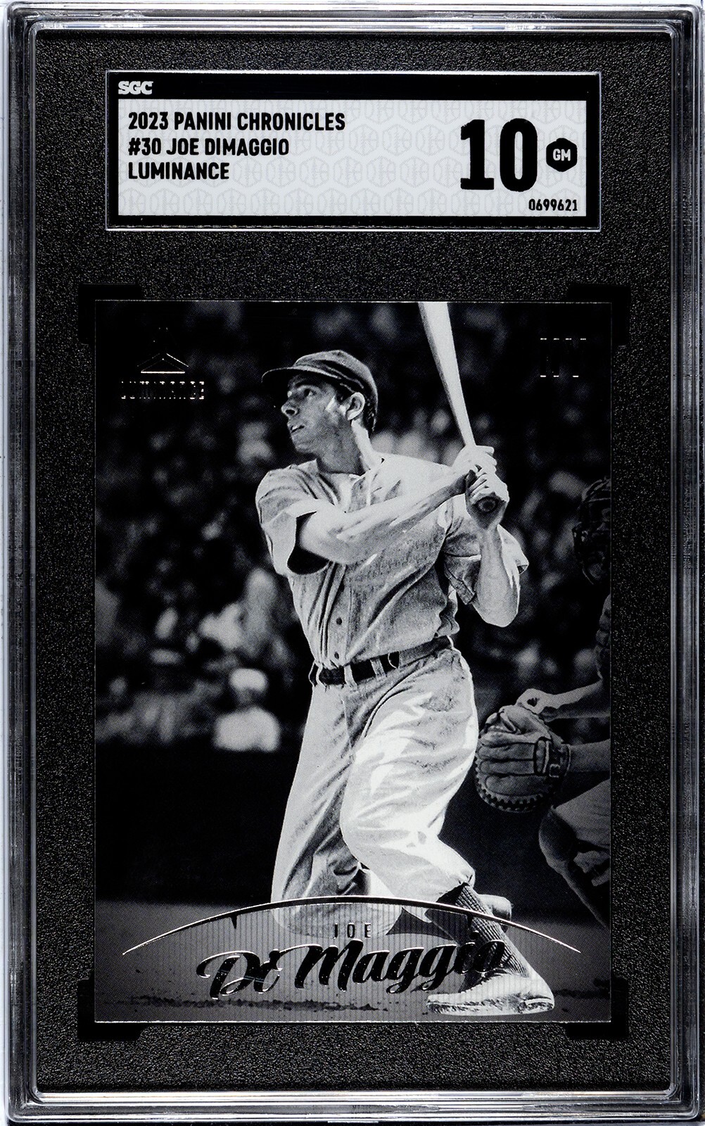 2023 Panini Chronicles Luminance #30 Joe DiMaggio SGC 10 GEM MINT
