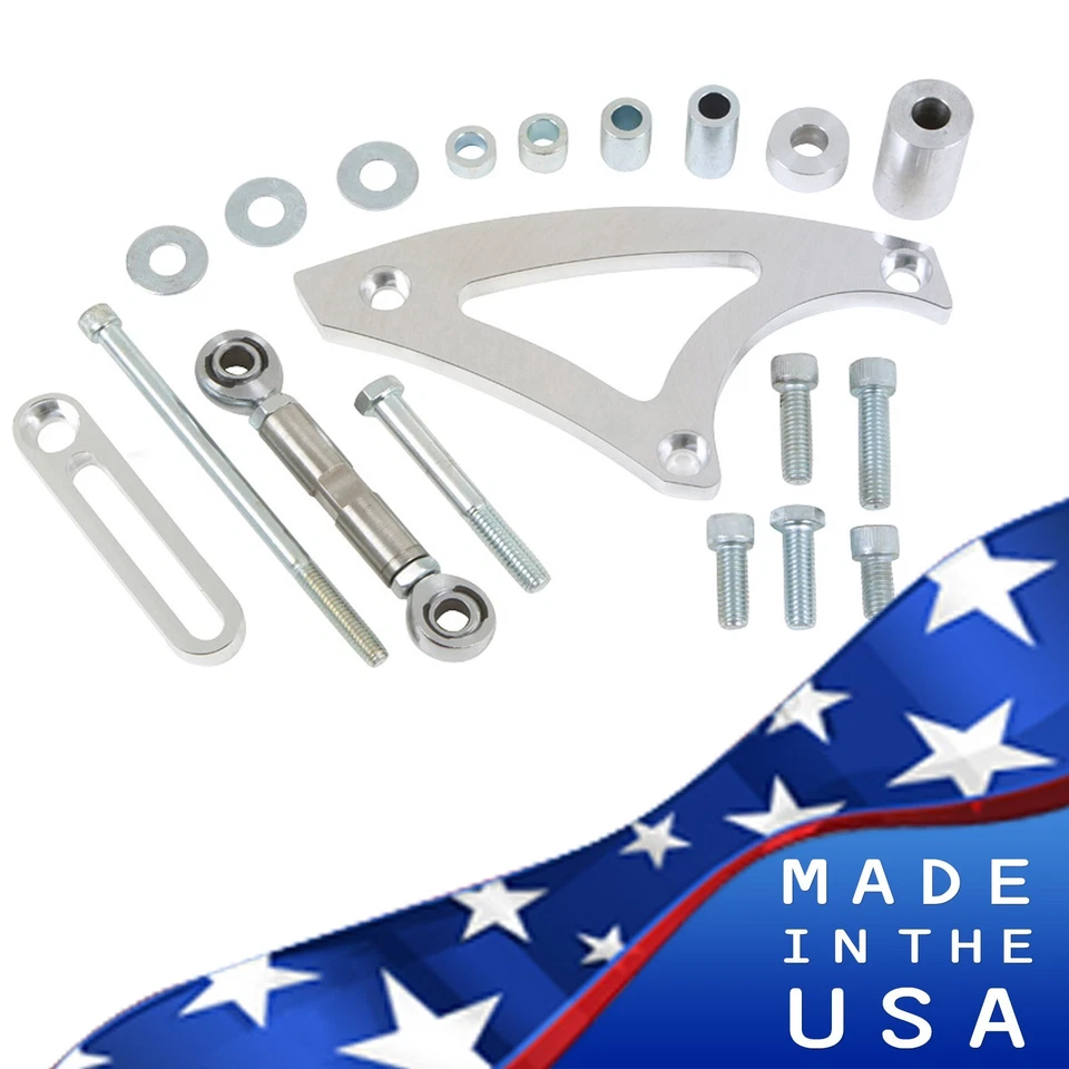 Soporte de dirección asistida Big Block Ford 429 460 BBF Billet aluminio V-Belt Saginaw Foto 2 de 3