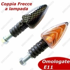 PAIR ARROW ARROWS SHORT STEM FRONT REAR FLASHERS CARBON ROAD