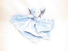 CARTERS BABY SECURITY BLANKET STRIPED ELEPHANT SATIN RATTLE