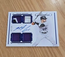 Nolan Arenado 2021 Flawless SP Quad Patch Auto Ruby /10 Rockies Cardinals