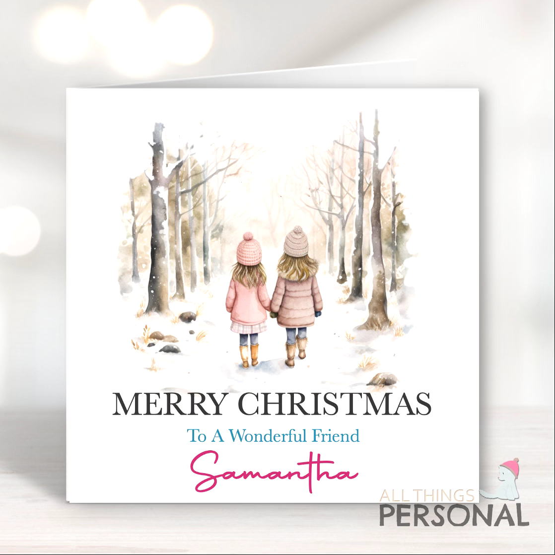 Special Friend Christmas Card Personalised Best Friends Bestie BFF Xmas Cards