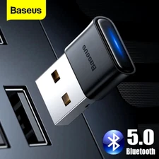Baseus USB Bluetooth 5.0 Audio Music Transmitter/Receiver Adapter For PC Laptop