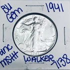 1941 BU UNCIRCULATED LIBERTY WALKING SILVER HALF DOLLAR AUTHENTIC U.S. MINT 7138