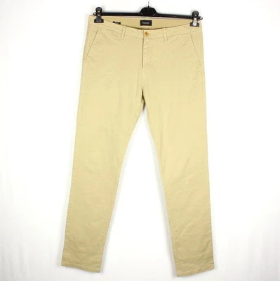 Pantalon chino homme SCOTCH & SODA taille W34 L34 coupe régulière beige stretch - Photo 1/4