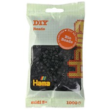 Hama Bio: Beutel mit ca. 1000 Perlen, Grau.