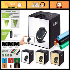 16"x16" Photo Light Box Studio - 120 LED Lights  6 Backdrops for Jewelry Photog