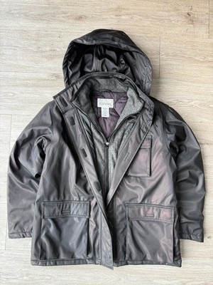 Vintage Basic Editions Lined Full Zip Hooded Utility Pockets Parka Jacket - M