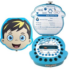 PAMBO Baby Tooth Fairy Box, First Keepsake Box for 3 Piece Set, Boys