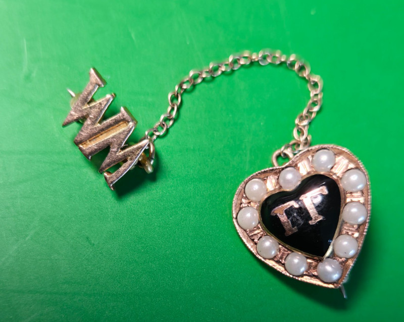 Vintage  Gamma Gamma Sorority Pin 1/10th 10K Gold Filled