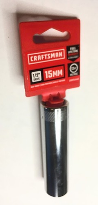 #ad Craftsman 15 mm x 1 2quot; Dr Deep Socket 12 Pt CMMT 44442 Free USA Shipping $9.96
