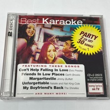 Best Karaoke Party Volume 1 CD G 2 Disc Set 30 Songs Lyrics On TV VG Condition