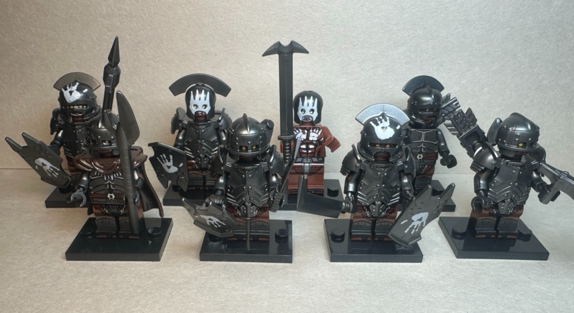 Custom Lego Lord of the Rings Uruk-hai Orc Army of Saruman Minifigures 8 Pack
