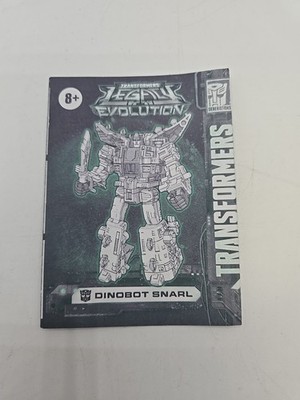 Transformers Legacy Evolution Dinobot Snarl Instruction Manual