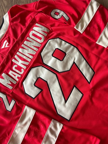 Medium Nathan MacKinnon #29 Team Canada 4 Nations Red Jersey