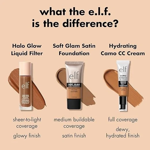 e.l.f. Soft Glam Liquid Foundation, Medium Coverage, Long-Lasting & Buildable Fo - Image 3 of 4