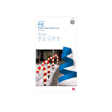4 Candy Cane Pathway LED Lights GE StayBright...