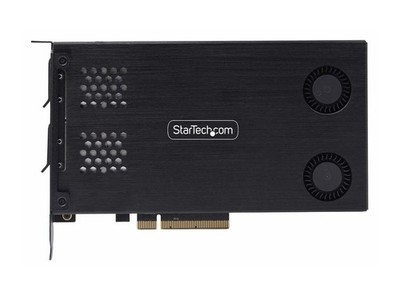StarTech.com Dual-Bay M.2 NVMe SSD Removable Mobile Rack for PCIe x8 Slot